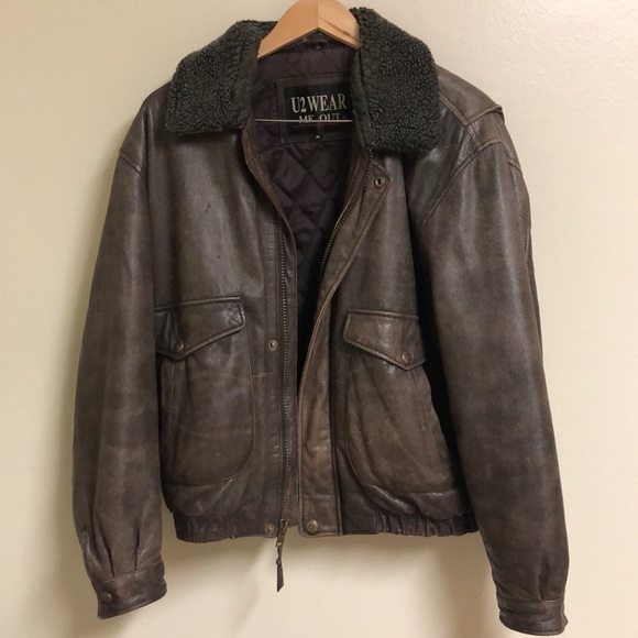 U2 Wear Me Out Other - 🔶Vintage🔶U2 Wear Me Out Leather Bomber Jacket